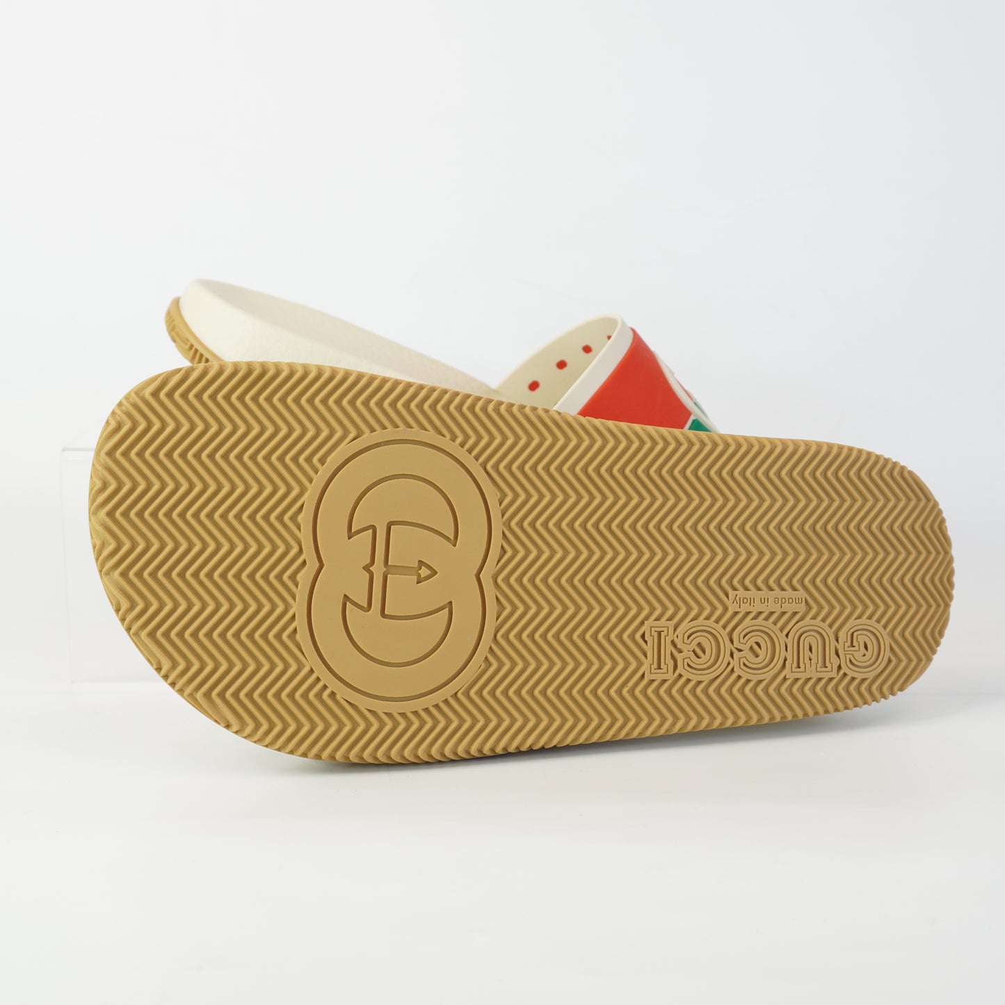 Gucci Agrado Interlocking G Slide Sandal Mystic White/Green/Red size 36