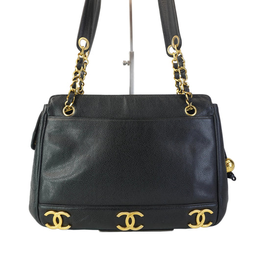 Chanel Black Caviar Triple CC