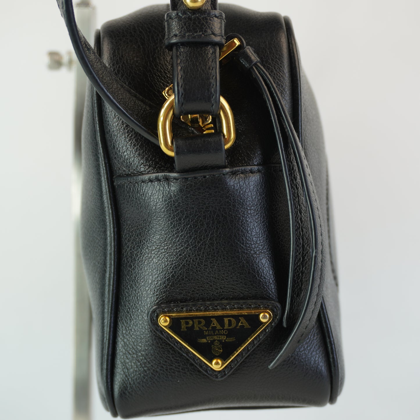 Prada Glace Calfskin Embossed Logo