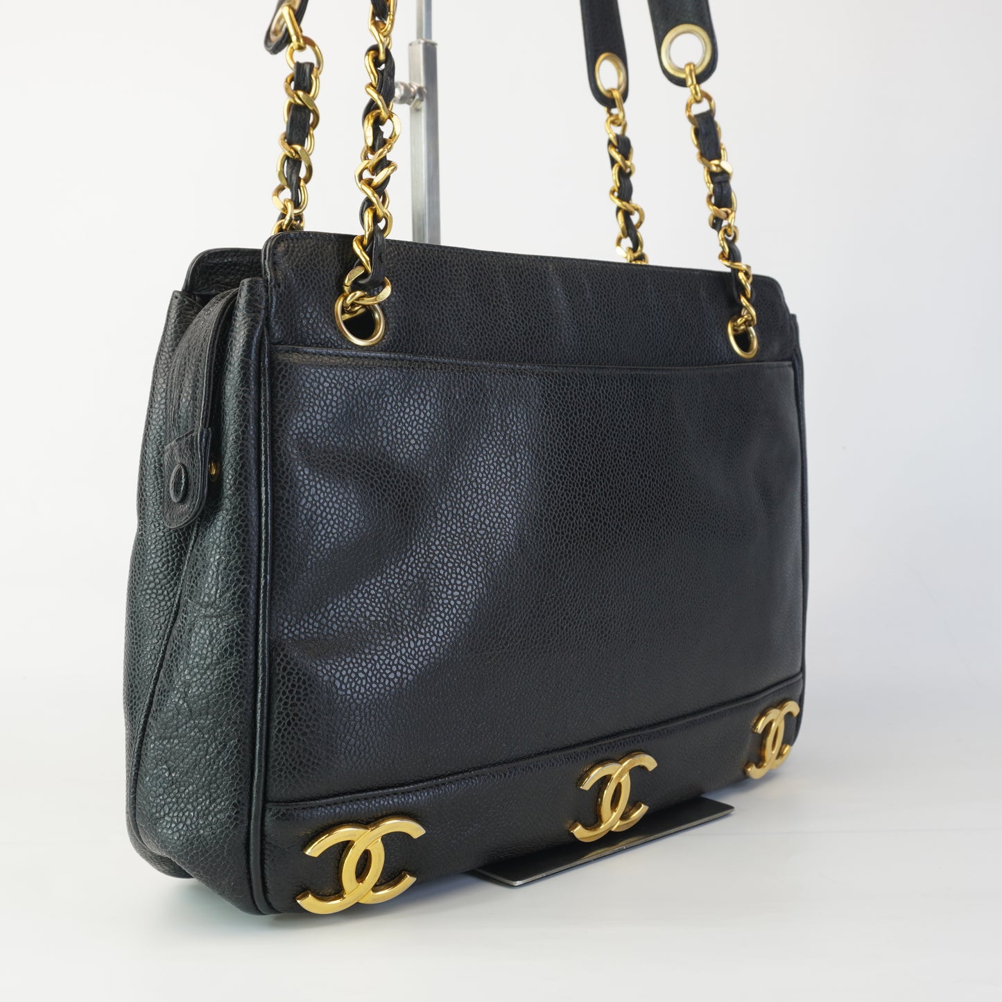 Chanel Black Caviar Triple CC
