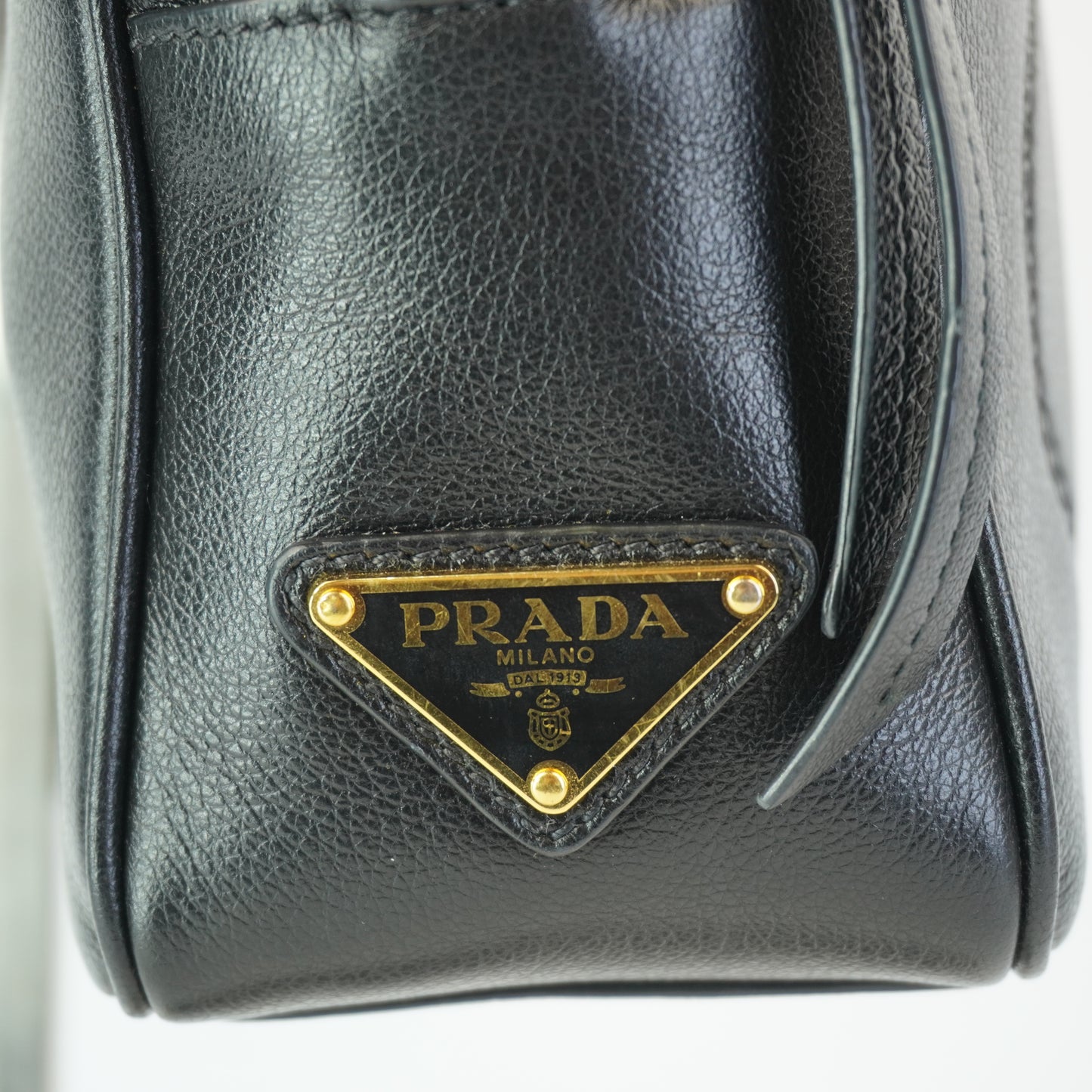 Prada Glace Calfskin Embossed Logo