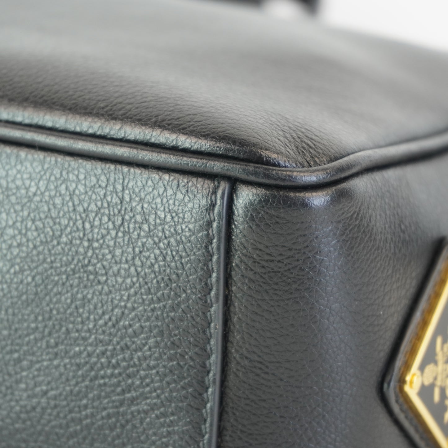 Prada Glace Calfskin Embossed Logo