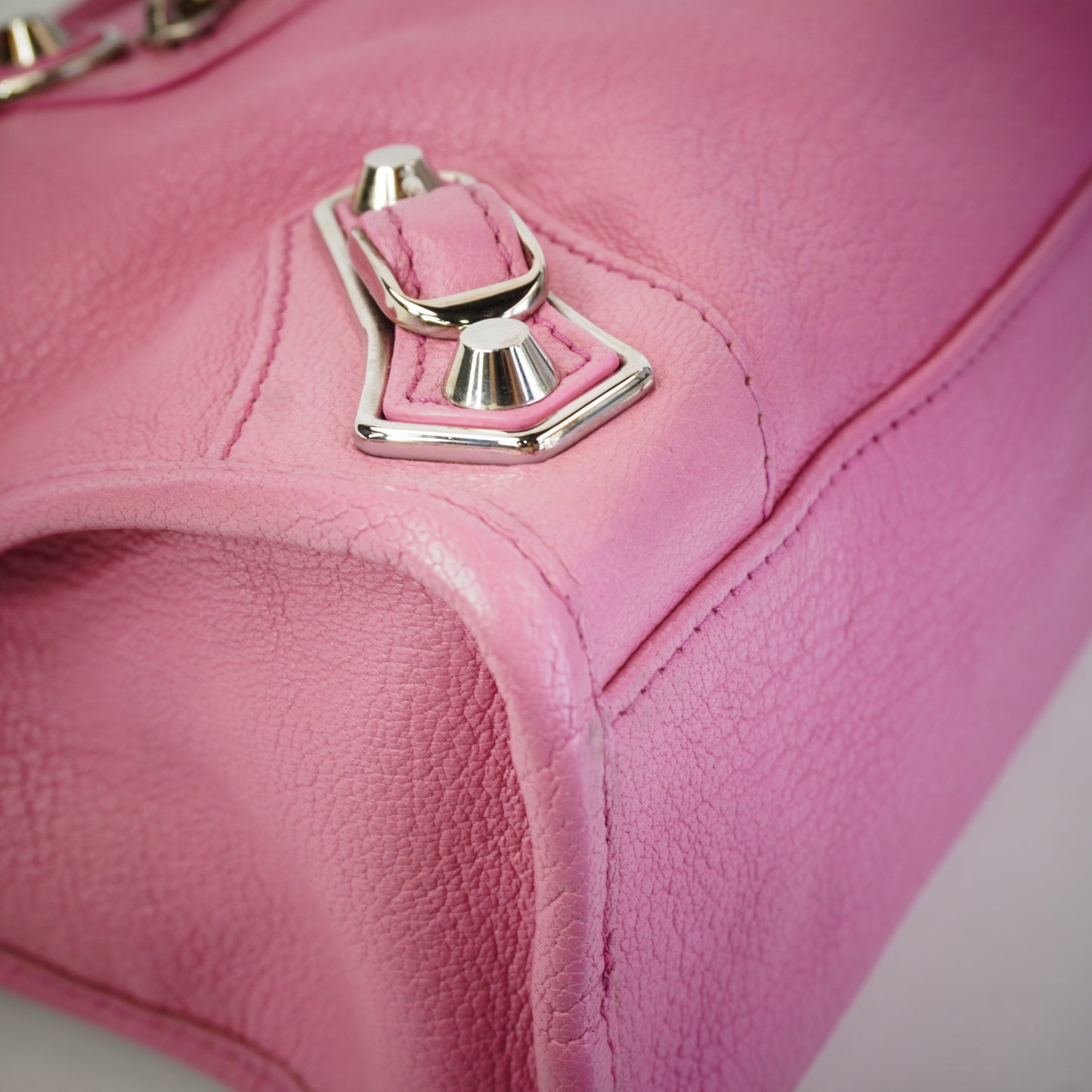 Balenciaga Small Metallic Edge Pink