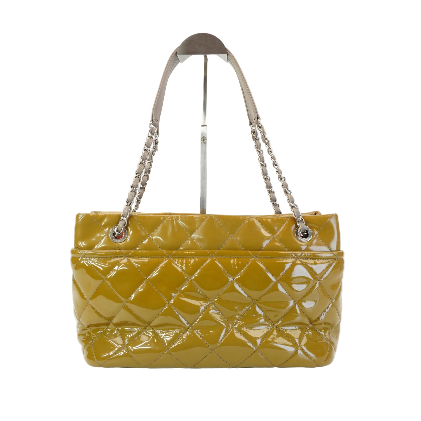 Chanel Petite Timeless CC Soft Shopping Tote Olive Green SHW Medium