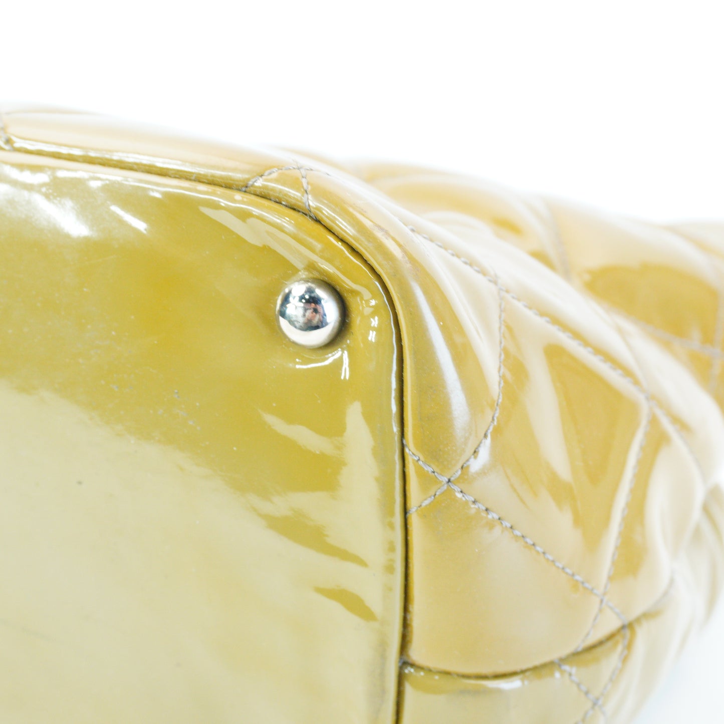 Chanel Petite Timeless CC Soft Shopping Tote Olive Green SHW Medium