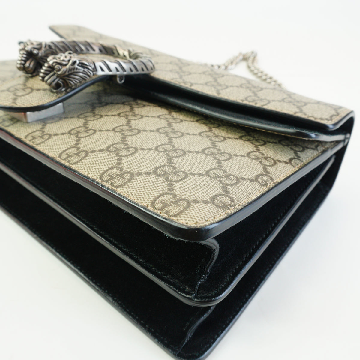 Gucci Dionysus GG Supreme/Black Suede Medium SHW