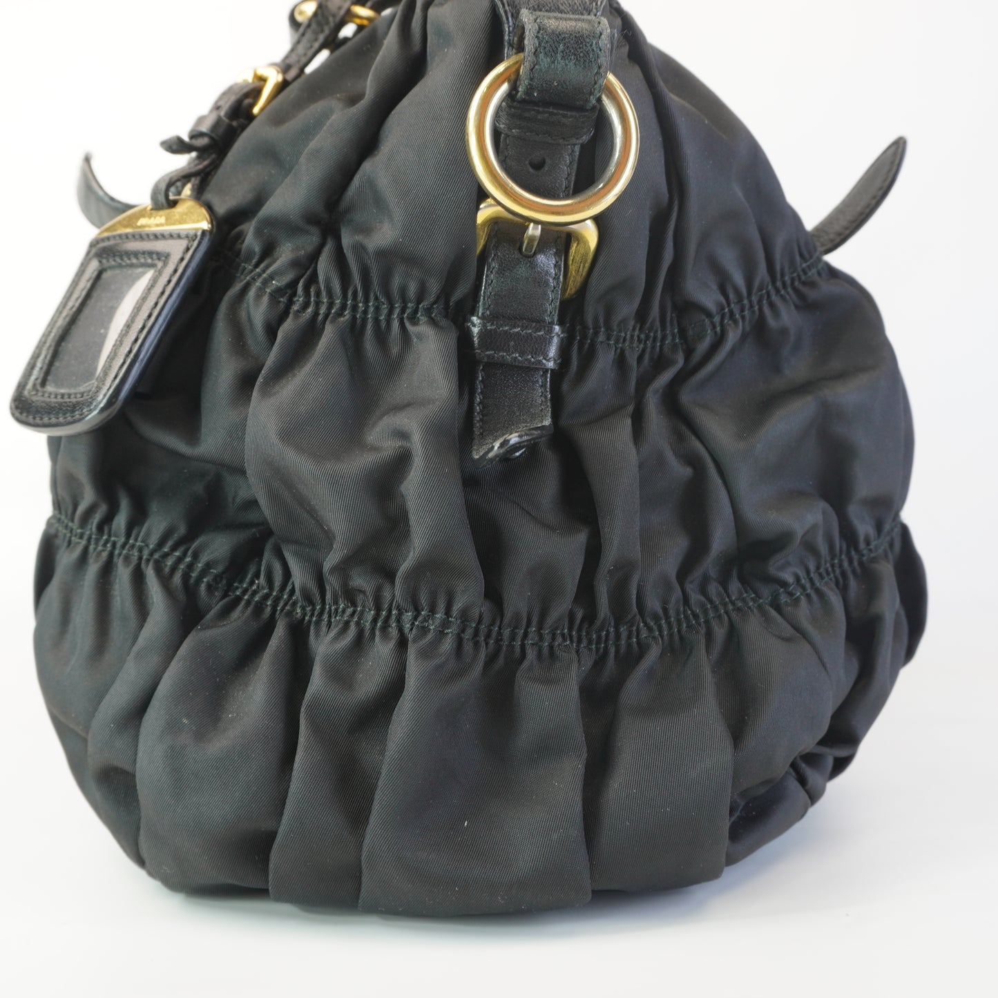 Prada Tessuto Nylon Graufre Tote Black