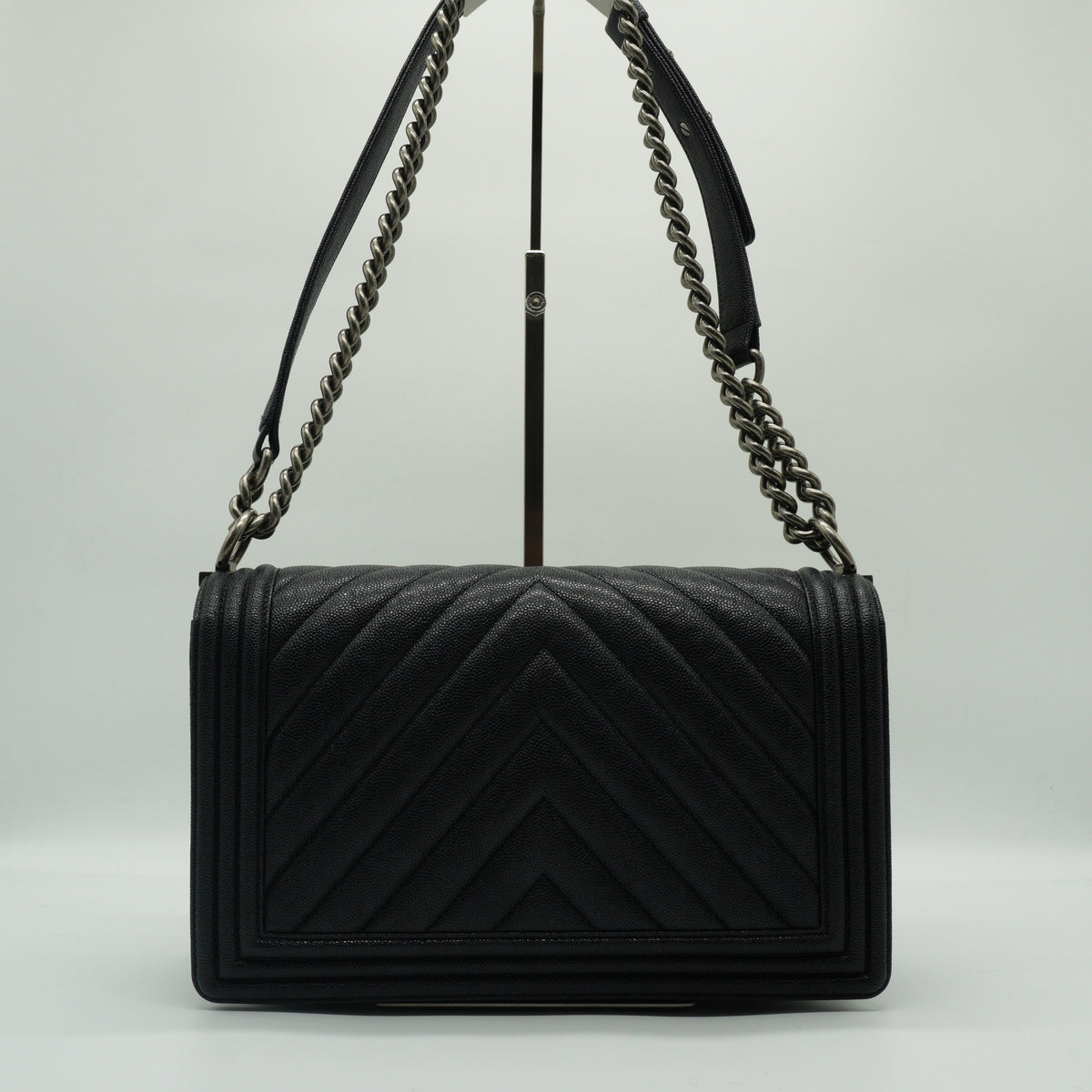 Chanel	Leboy Medium Caviar Flap Bag Black SHW