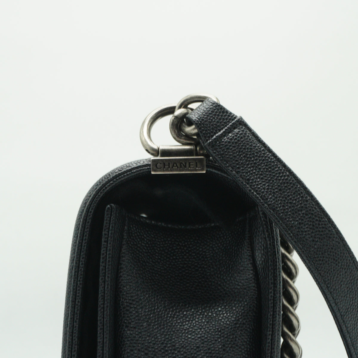 Chanel	Leboy Medium Caviar Flap Bag Black SHW