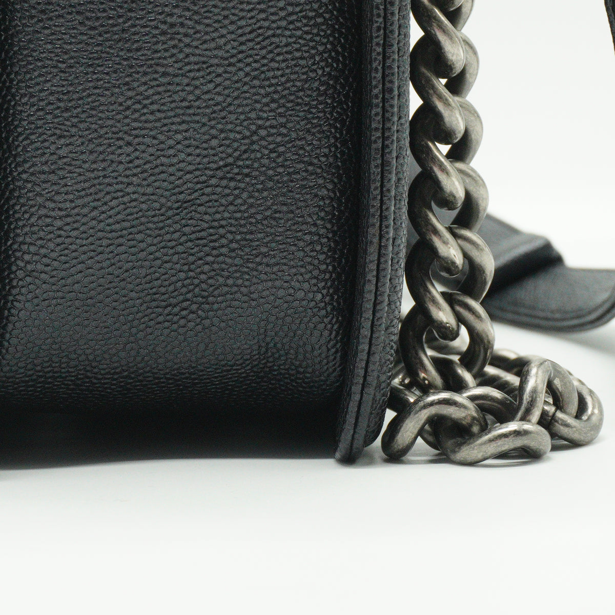 Chanel	Leboy Medium Caviar Flap Bag Black SHW