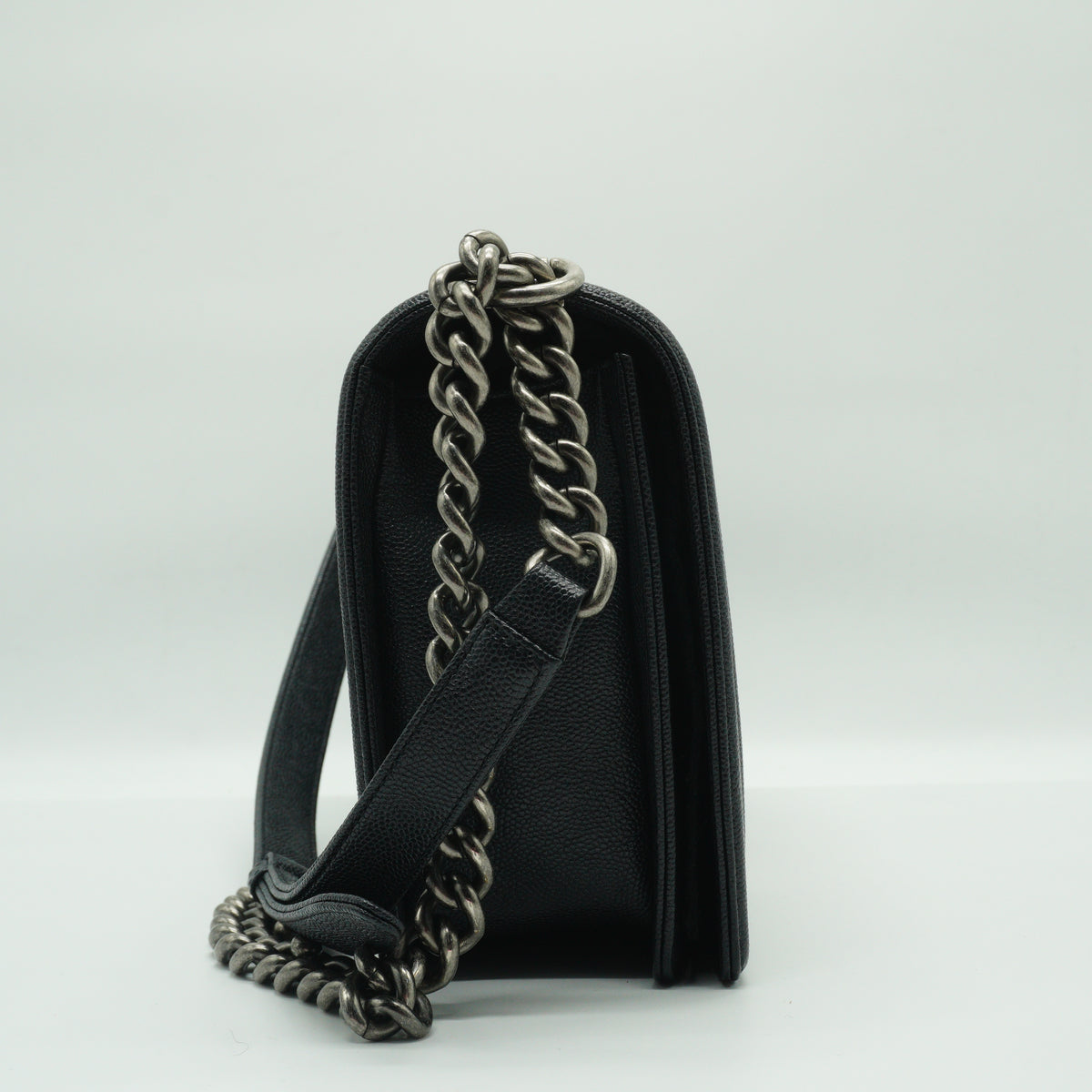 Chanel	Leboy Medium Caviar Flap Bag Black SHW