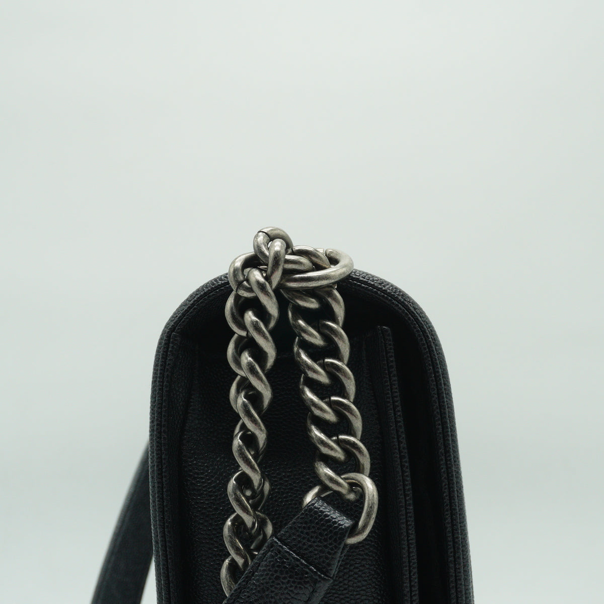 Chanel	Leboy Medium Caviar Flap Bag Black SHW