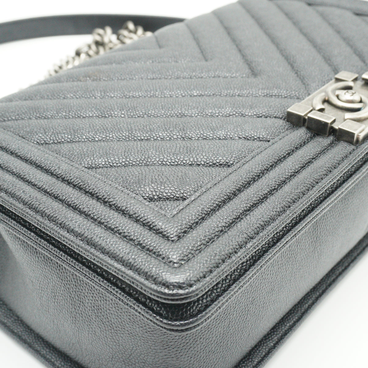Chanel	Leboy Medium Caviar Flap Bag Black SHW