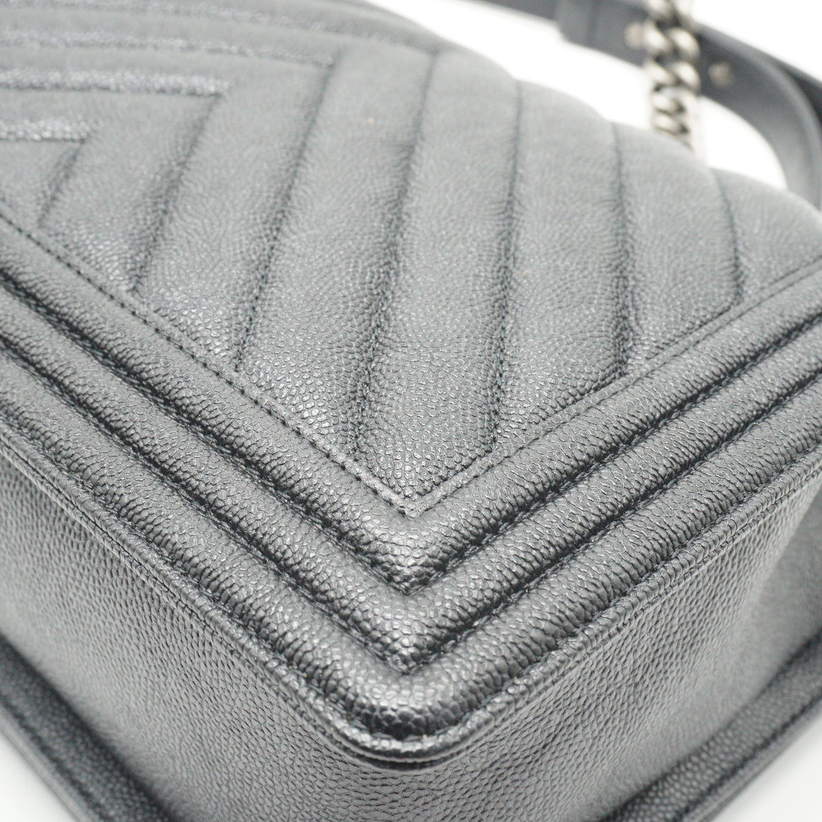 Chanel	Leboy Medium Caviar Flap Bag Black SHW