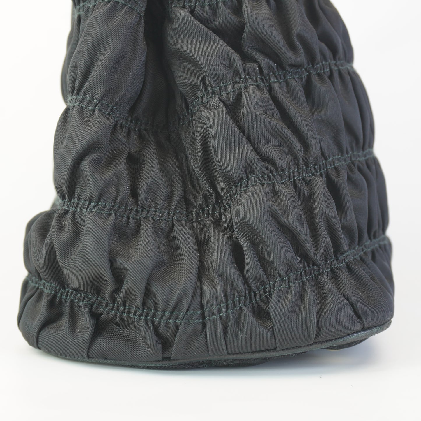 Prada Tessuto Nylon Graufre Tote Small Black