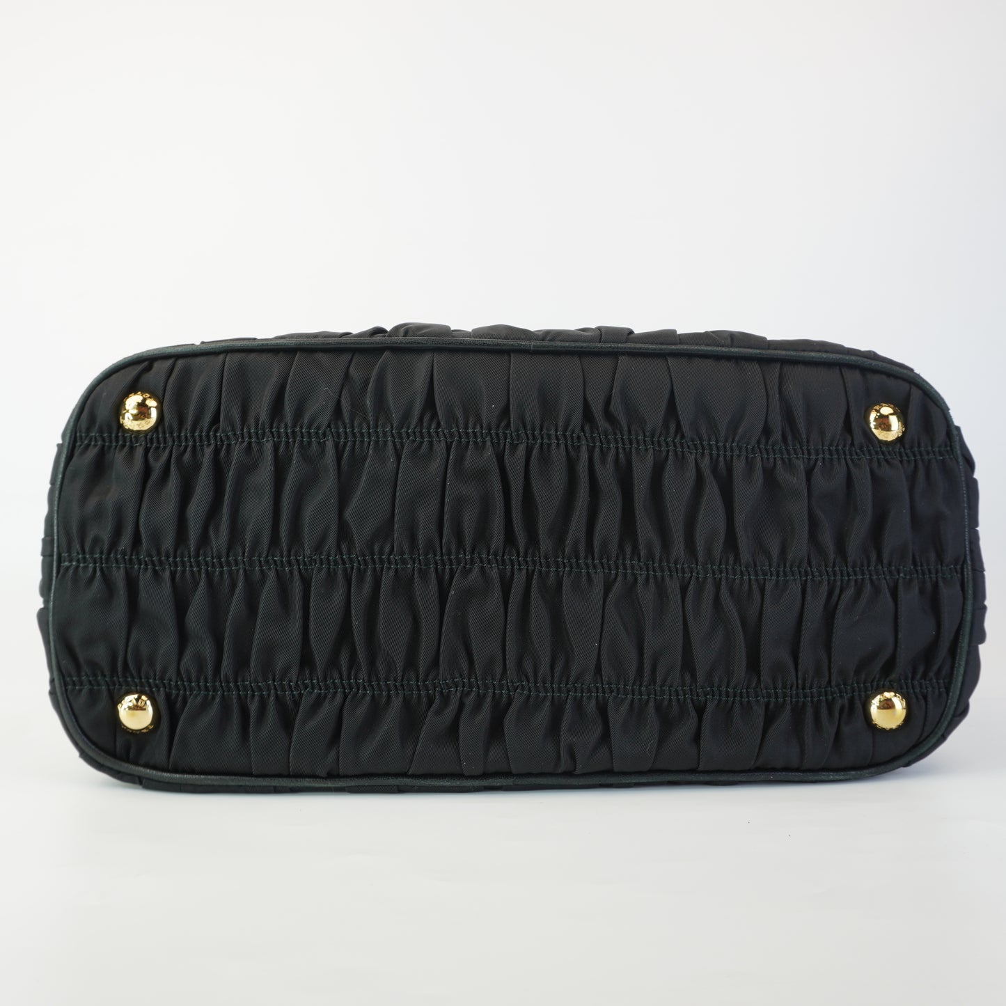 Prada Tessuto Nylon Graufre Tote Small Black