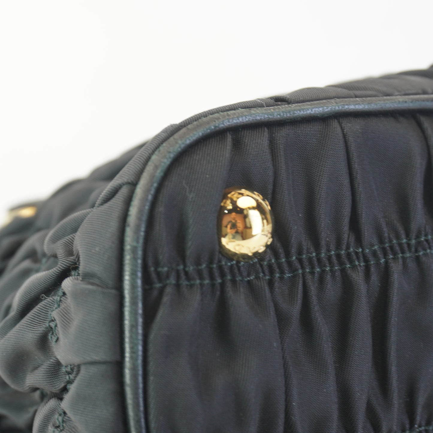 Prada Tessuto Nylon Graufre Tote Small Black