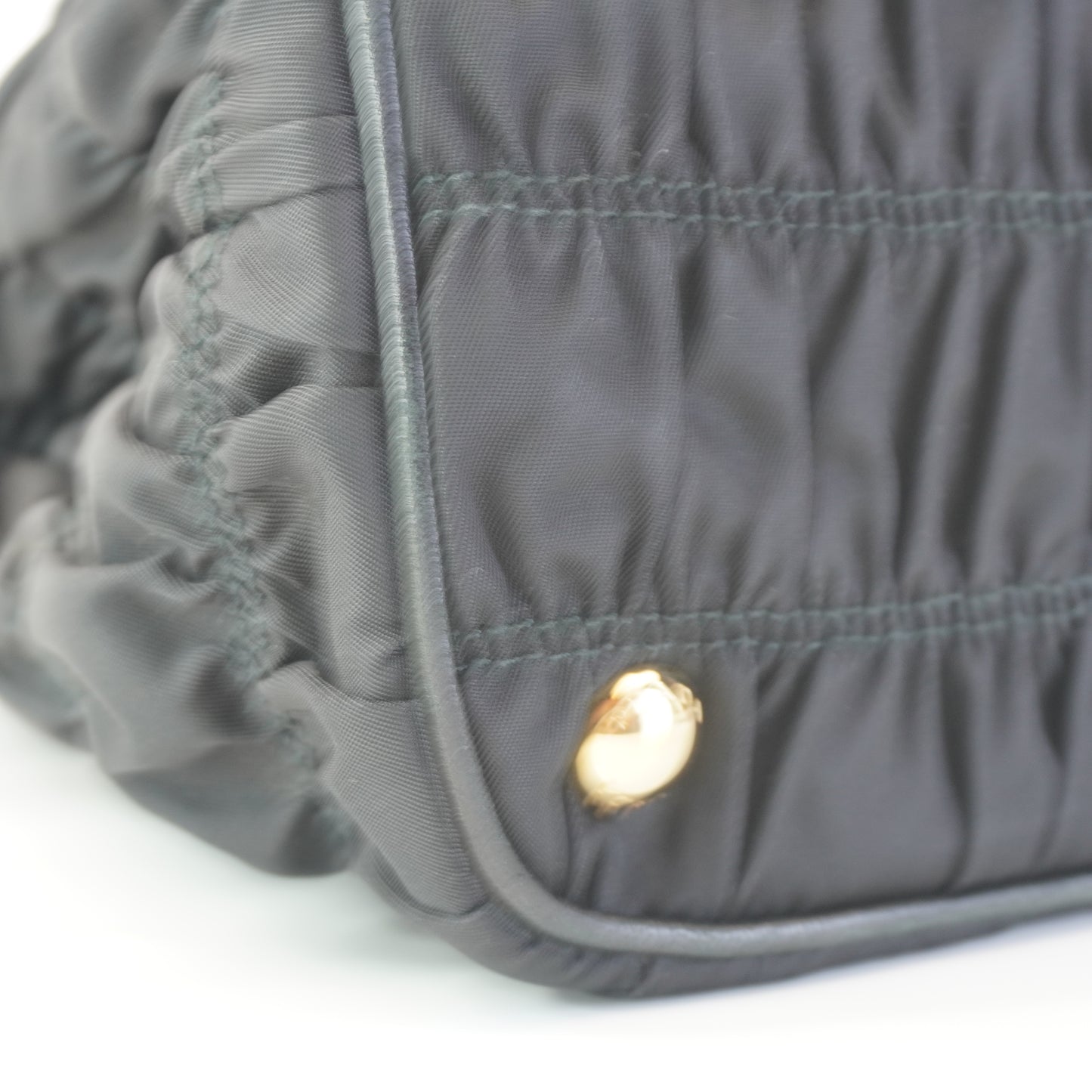 Prada Tessuto Nylon Graufre Tote Small Black