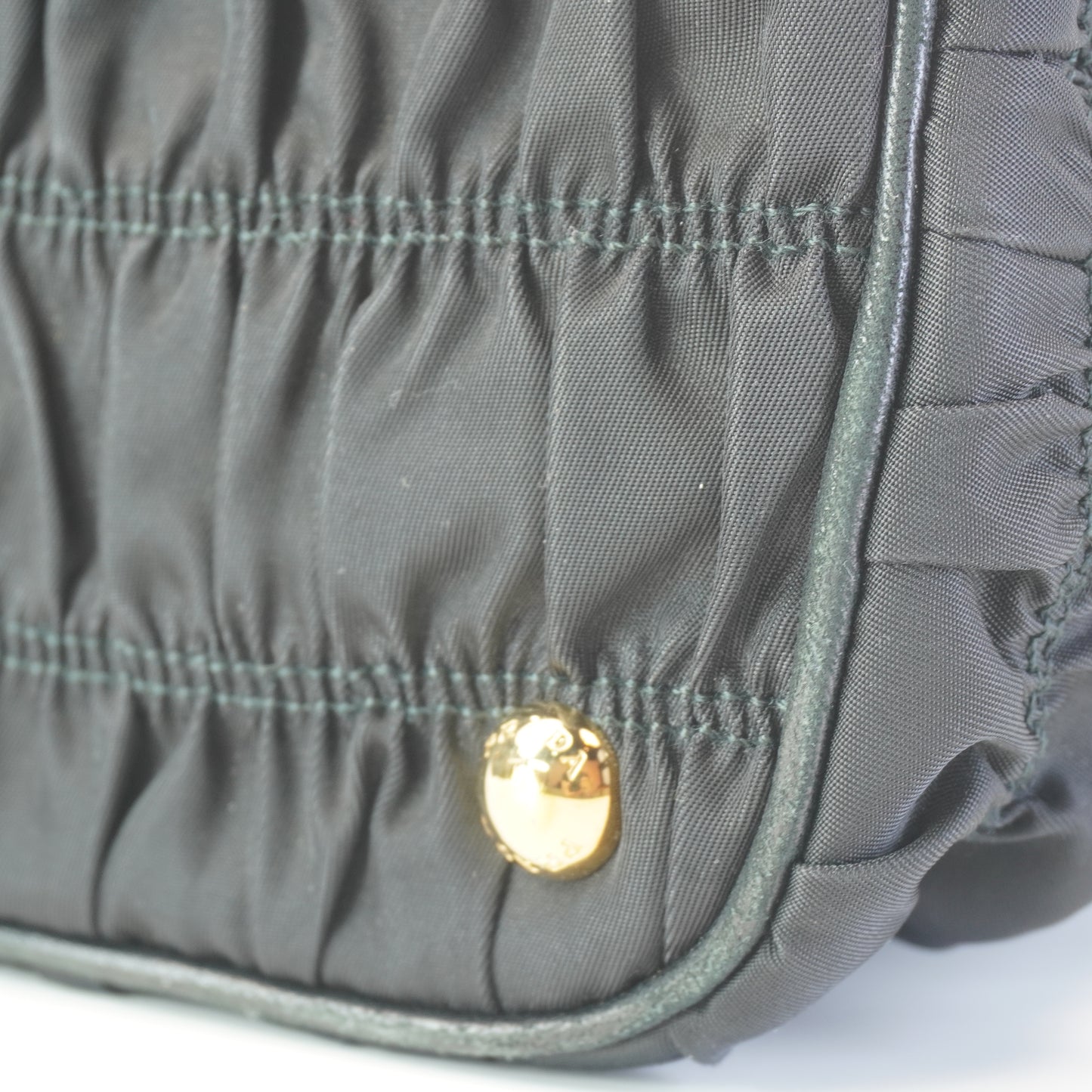Prada Tessuto Nylon Graufre Tote Small Black