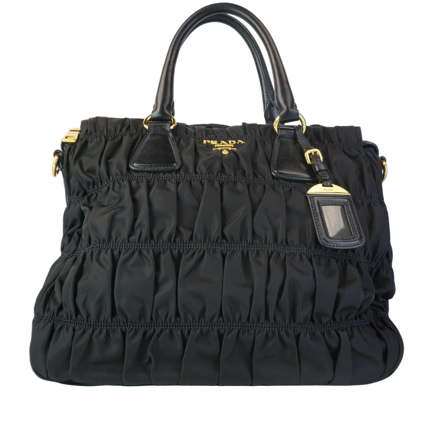Prada Tessuto Nylon Gaufre Tote Black