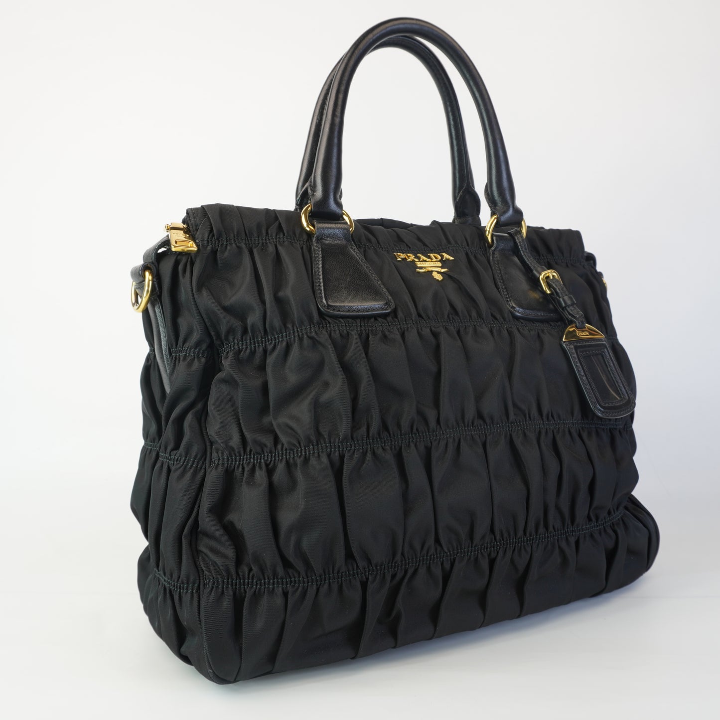 Prada Tessuto Nylon Gaufre Tote Black