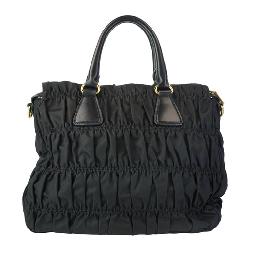 Prada Tessuto Nylon Gaufre Tote Black