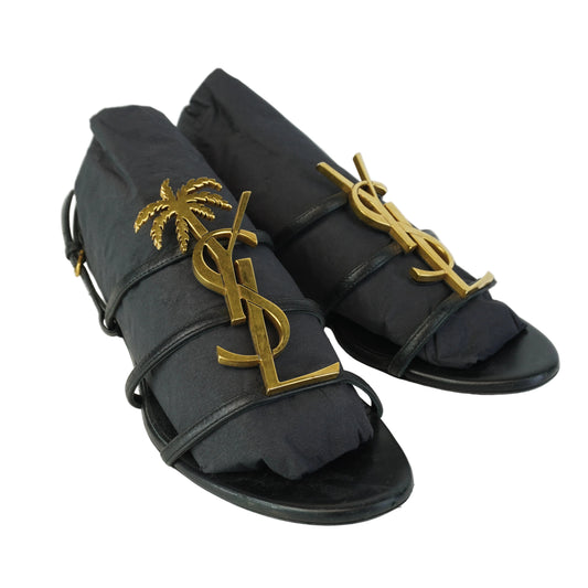 YSL	Sandals Black