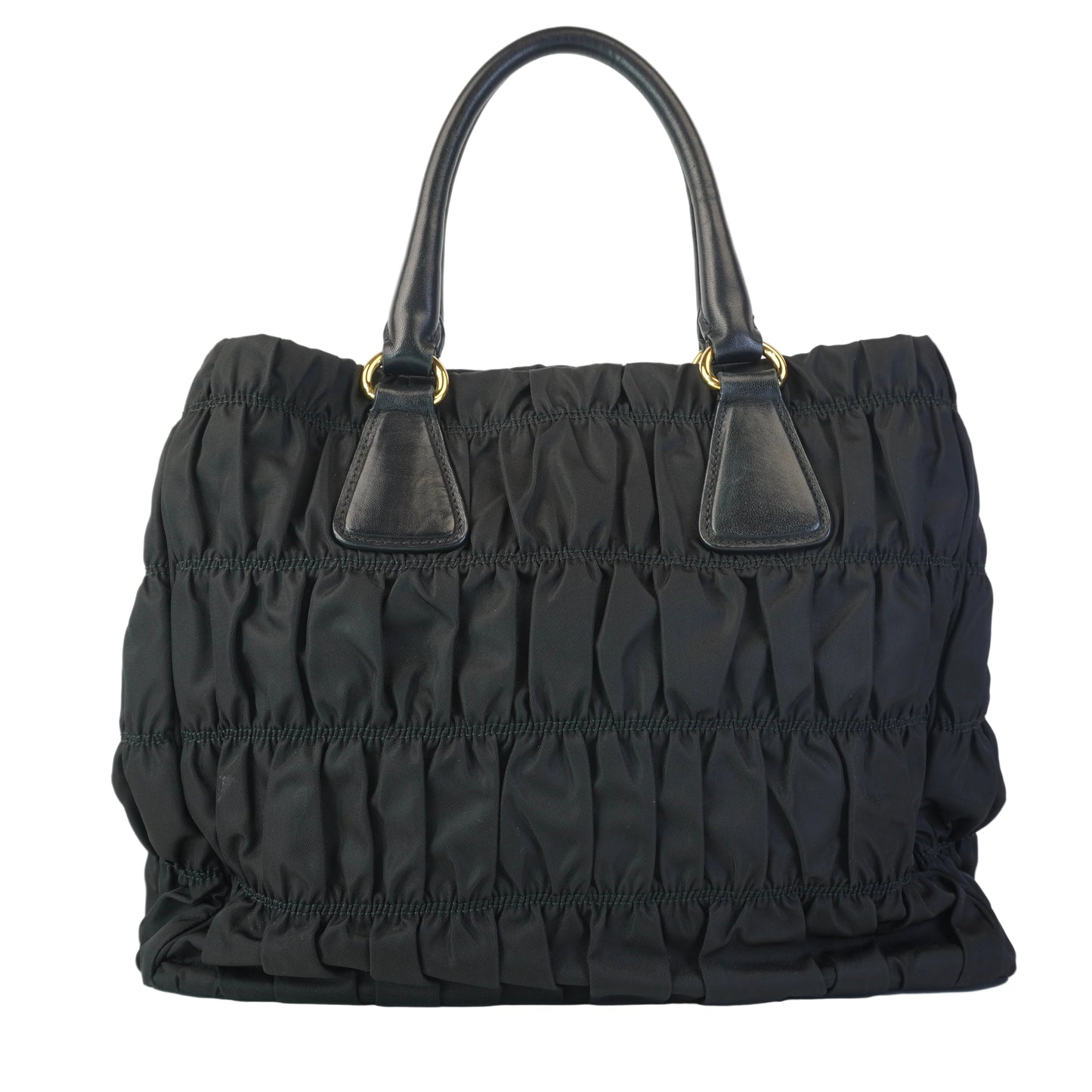 Prada Tessuto Nylon Graufre Tote Black