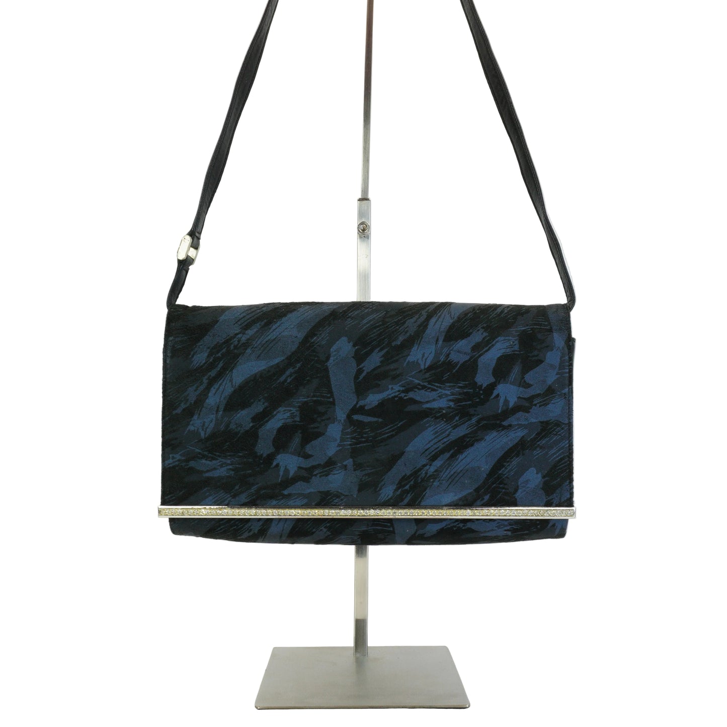 Gucci Brushtroke Clutch Medium Blue/Black SHW