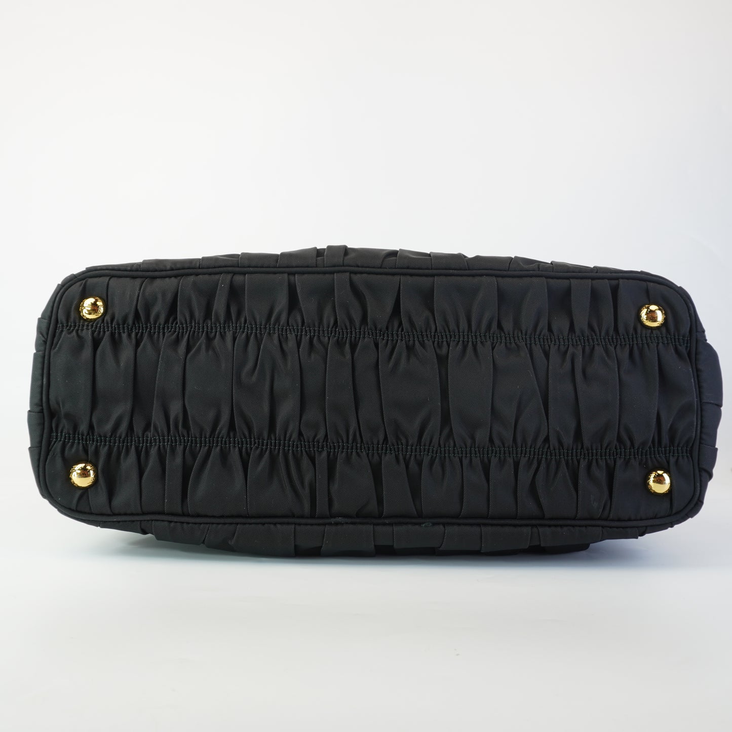 Prada Tessuto Nylon Graufre Tote Black