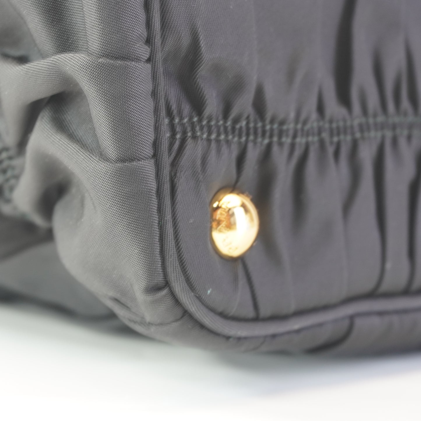 Prada Tessuto Nylon Graufre Tote Black