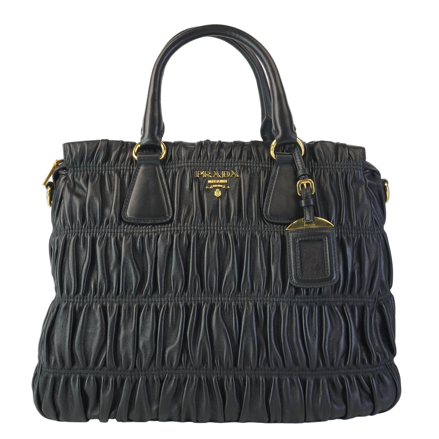 Prada Nappa Gaufre Tote Black