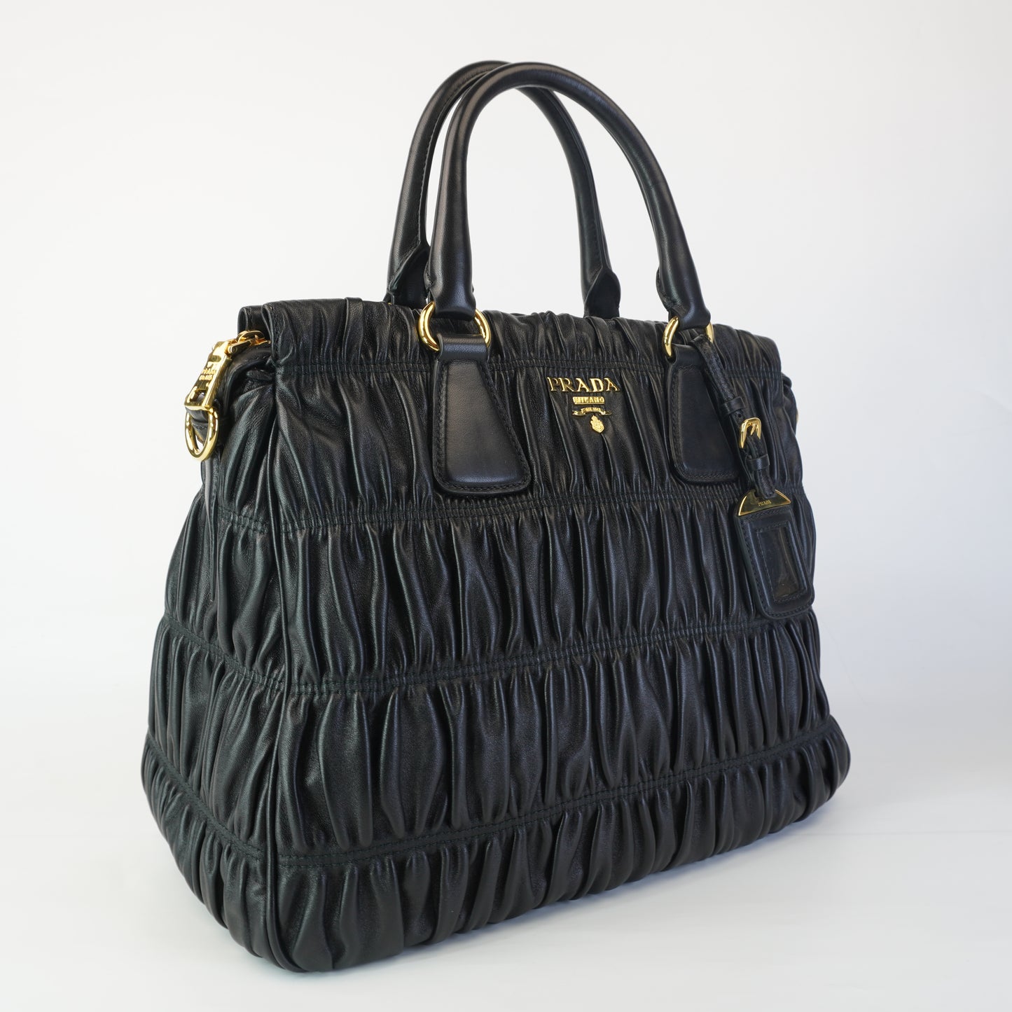 Prada Nappa Gaufre Tote Black