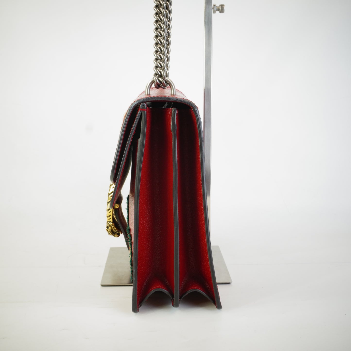 Gucci Calfskin Web Dionysus Shoulder Bag  SHW Medium