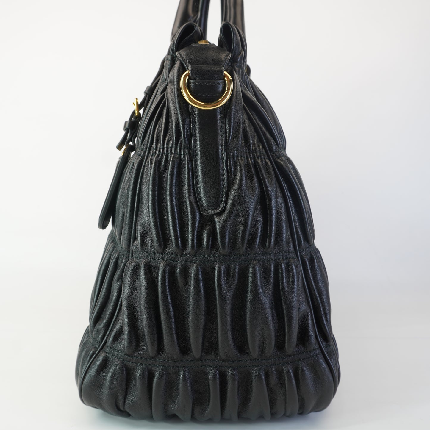 Prada Nappa Gaufre Tote Black