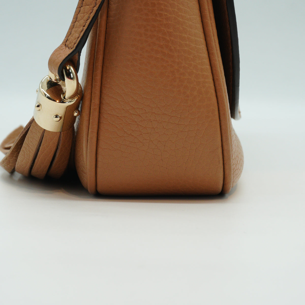 Gucci Soho Chain Flap shoulder bag Camel Small GHW
