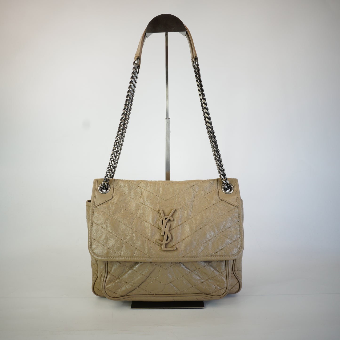 YSL	Niki Leather Shoulder Bag SHW Small