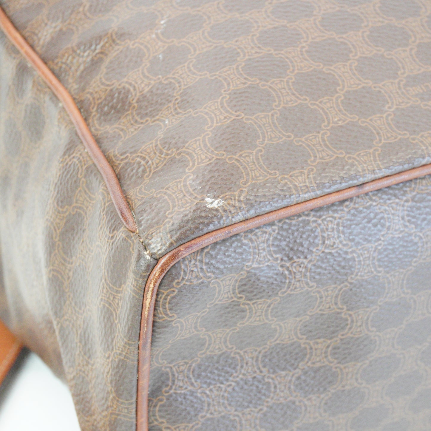 Celine Macadam Coated Canvas Backpack Brown Small GHW