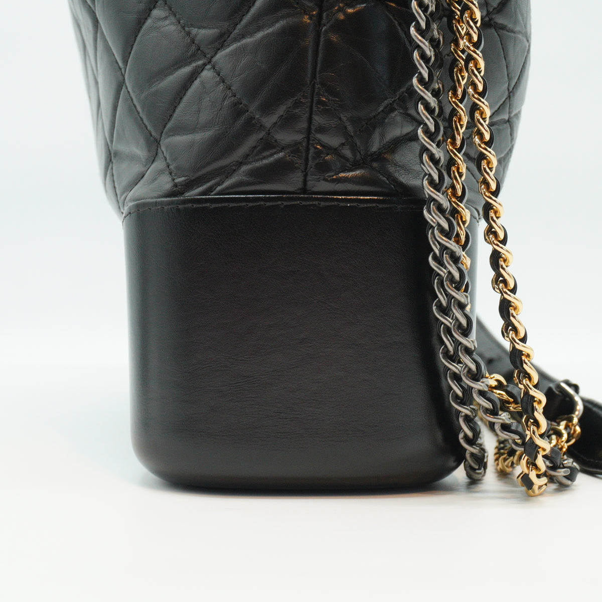 Chanel Gabrielle Medium Hobo Distressed Calfskin Black GSMHW