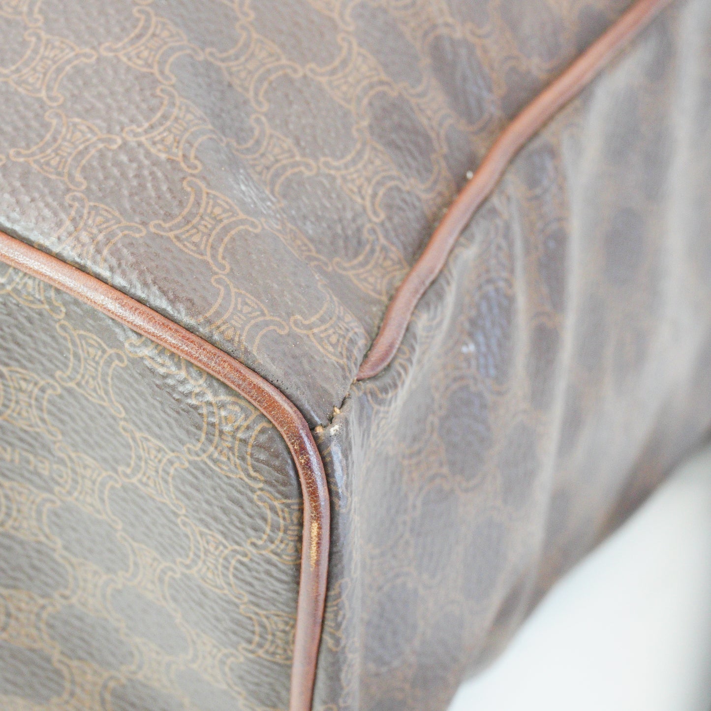Celine Macadam Coated Canvas Backpack Brown Small GHW