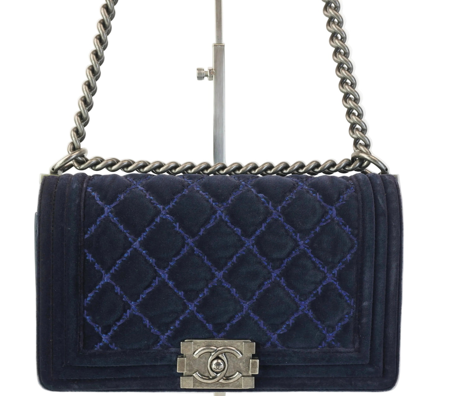Chanel Suede Boy Flap Bag Old Medium