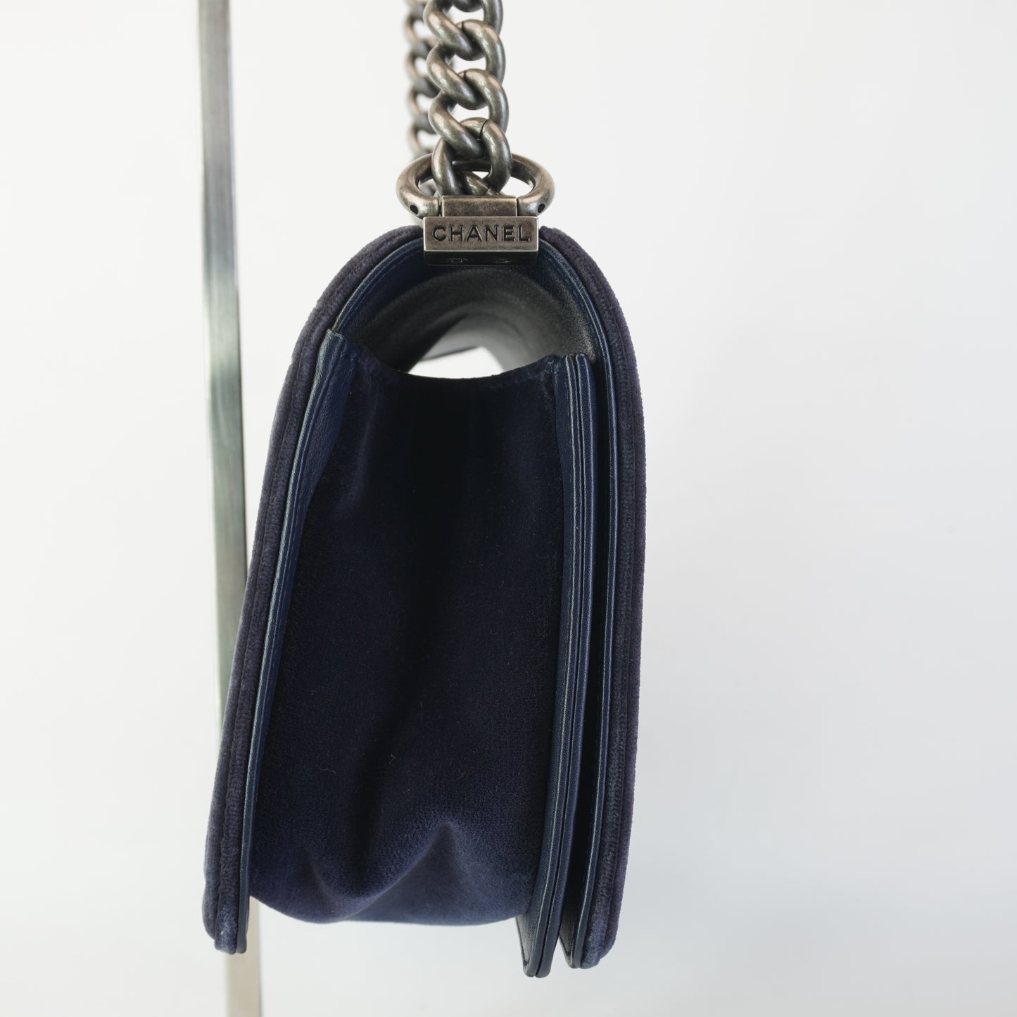 Chanel Suede Boy Flap Bag Old Medium