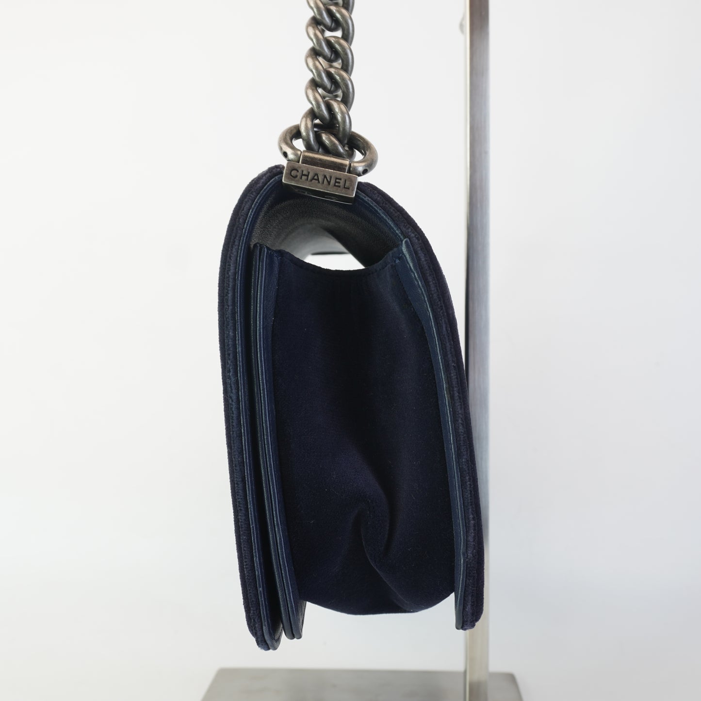 Chanel Suede Boy Flap Bag Old Medium