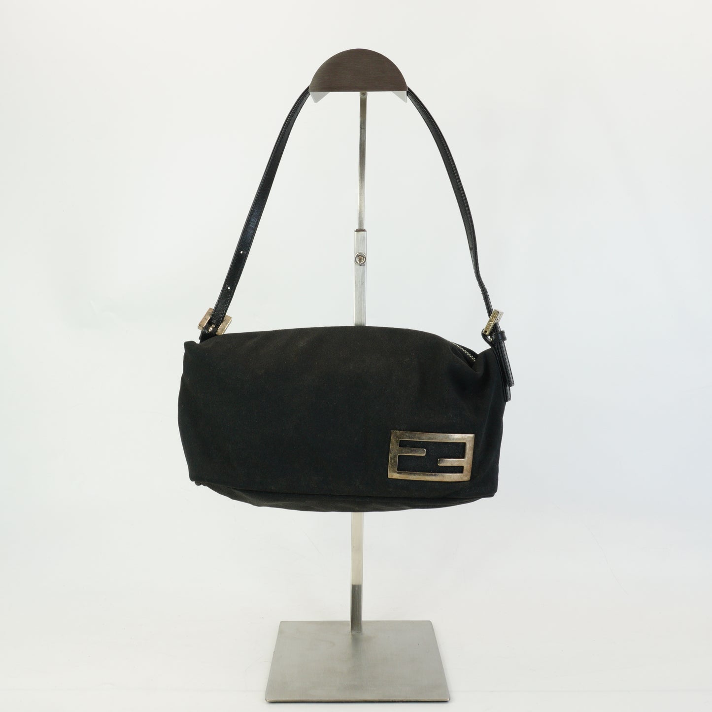 Fendi Baguette Shoulder Bag Black Small SHW