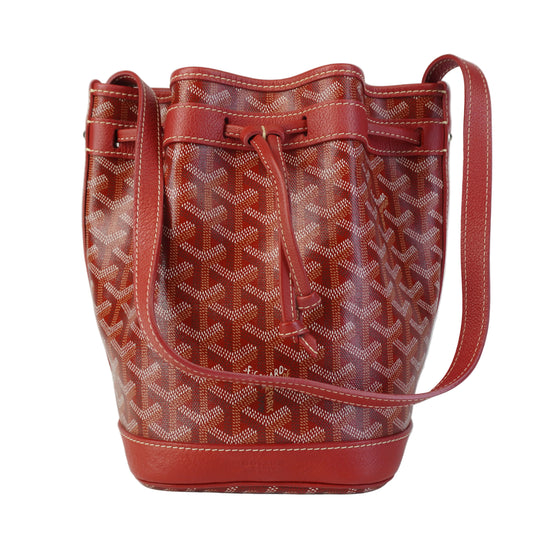 Goyard Petit Flot Bucket Bag Red