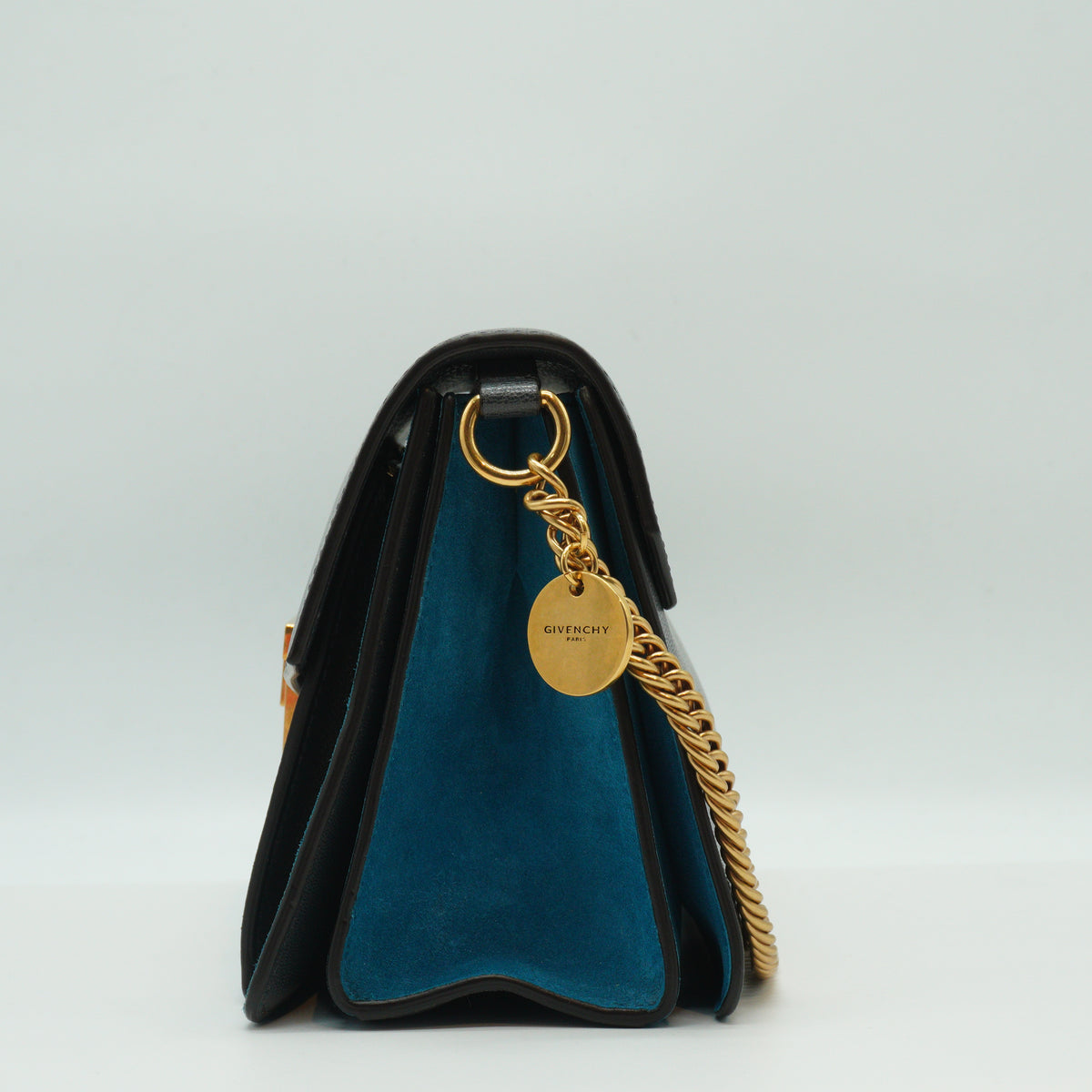 Givenchy GV3 Small Shoulder Bag Gray/Blue GHW
