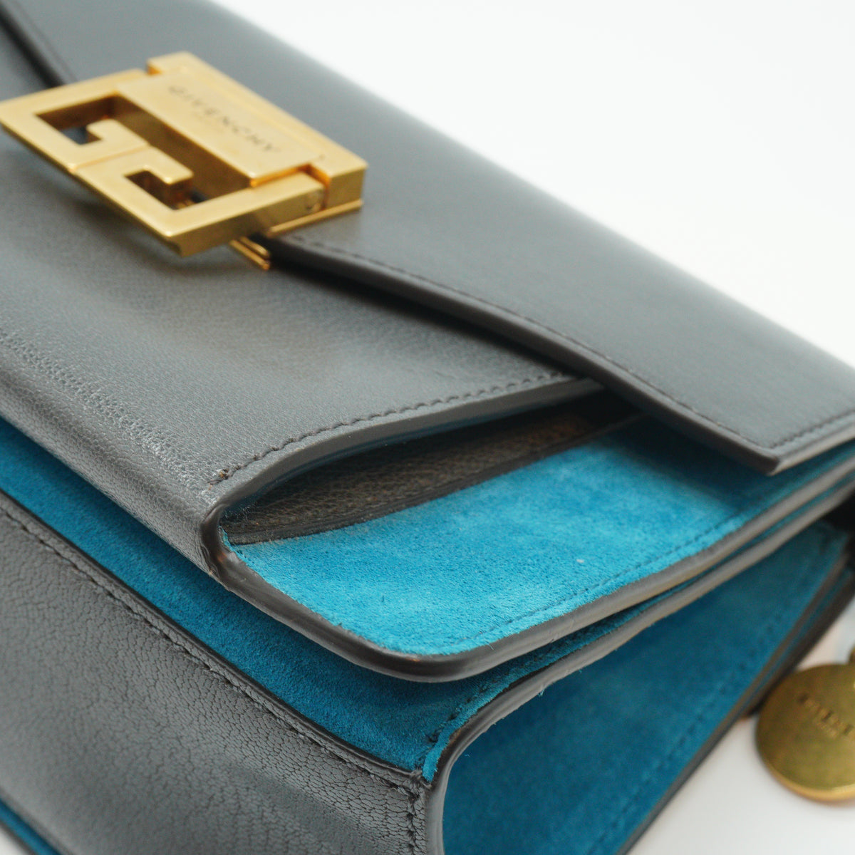 Givenchy GV3 Small Shoulder Bag Gray/Blue GHW