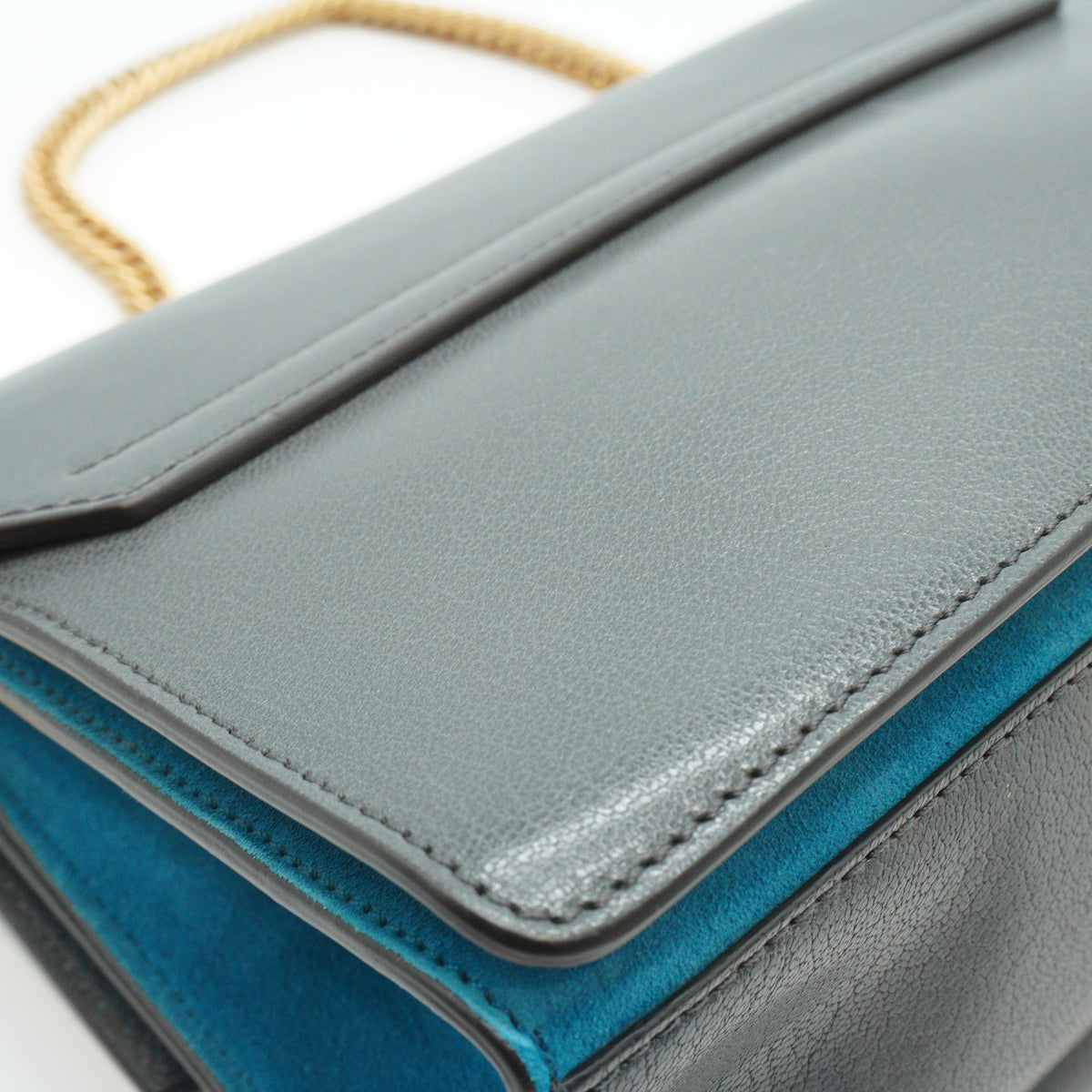Givenchy GV3 Small Shoulder Bag Gray/Blue GHW