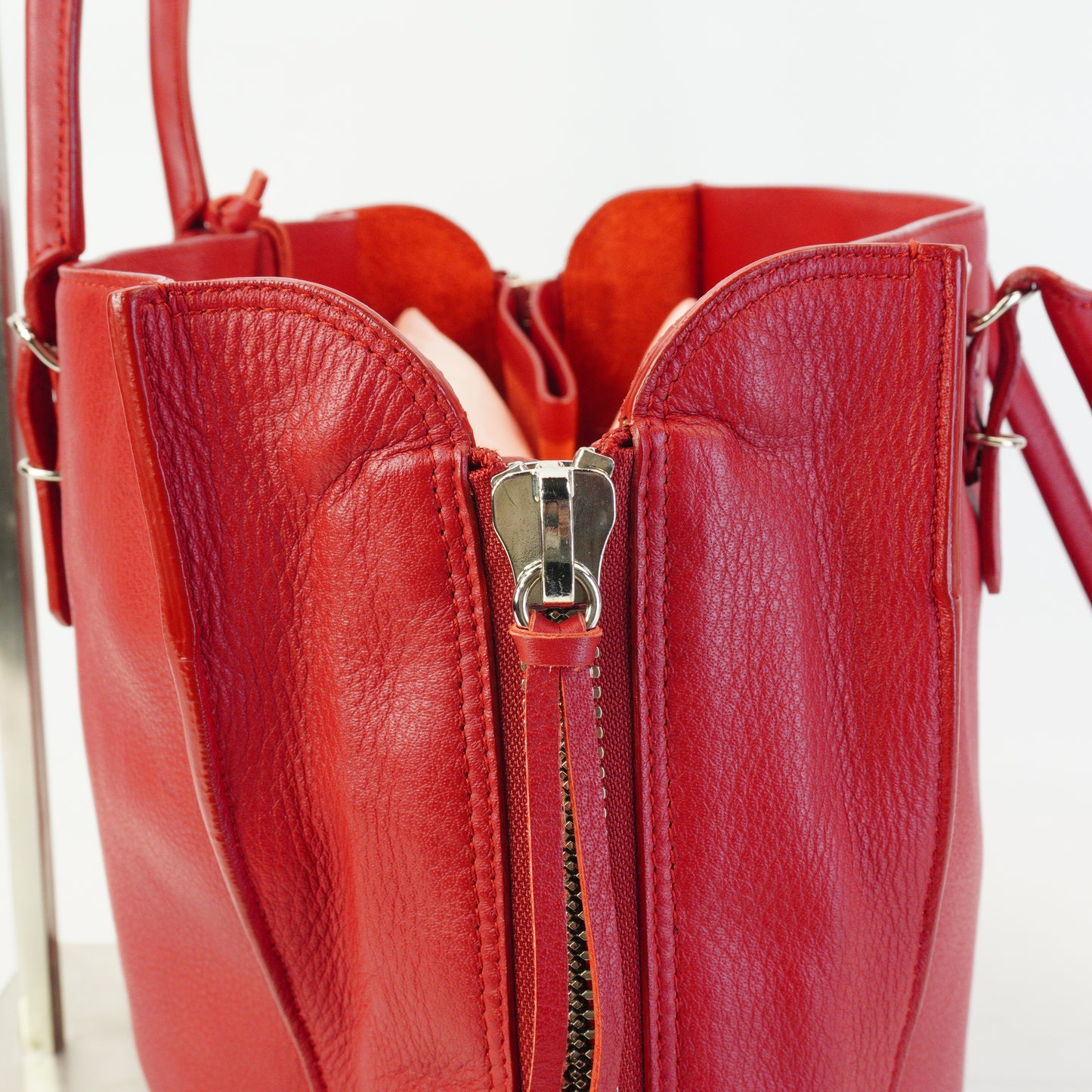 Balenciaga Papier A4 Red Tote Bag SHW Medium