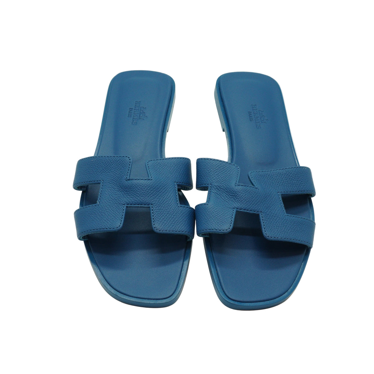 Hermes	Oran Sandals Size 38 Blue